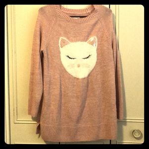 lauren conrad pink cat sweater